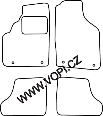 Textil-Autoteppiche Saab 9-3 1998 - 08/2002 Colorfit (4006)